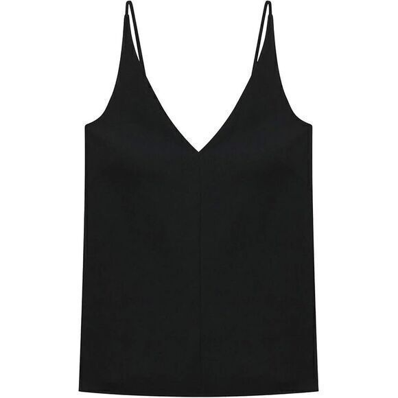 Thakoon Nwt V-Neck Camisole Scoop Back In Black Size Small Msrp $85